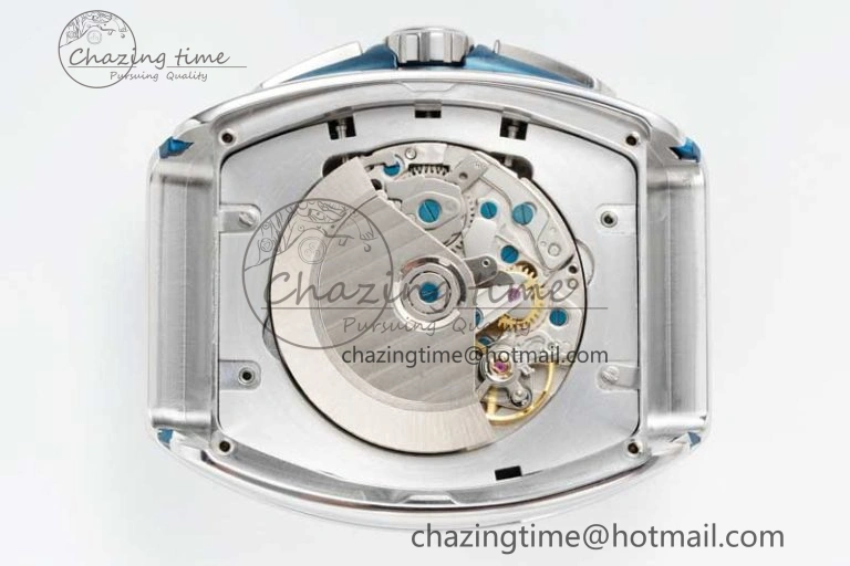 Vanguard Chrono SS ABF 1:1 Best Edition Blue Textured Dial on Blue Nylon Strap A7750