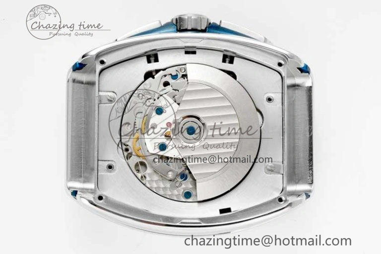 Vanguard Chrono SS ABF 1:1 Best Edition Blue Textured Dial on Blue Nylon Strap A7750