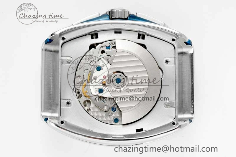 Vanguard Chrono SS ABF 1:1 Best Edition Blue Textured Dial on Blue Nylon Strap A7750