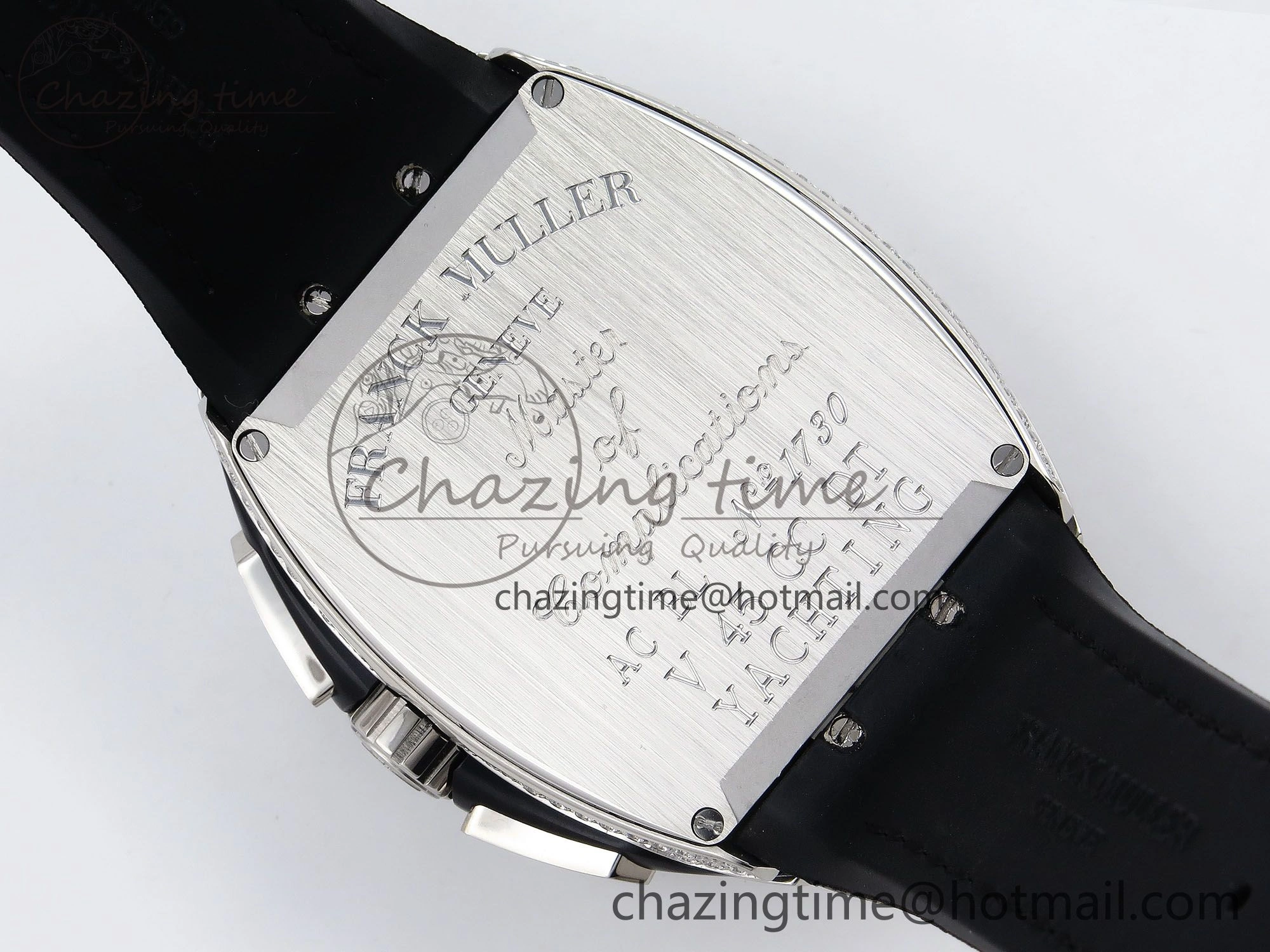 Vanguard Chrono SS Diamonds ABF 1:1 Best Edition Black Dial on Black Leather Strap A7750