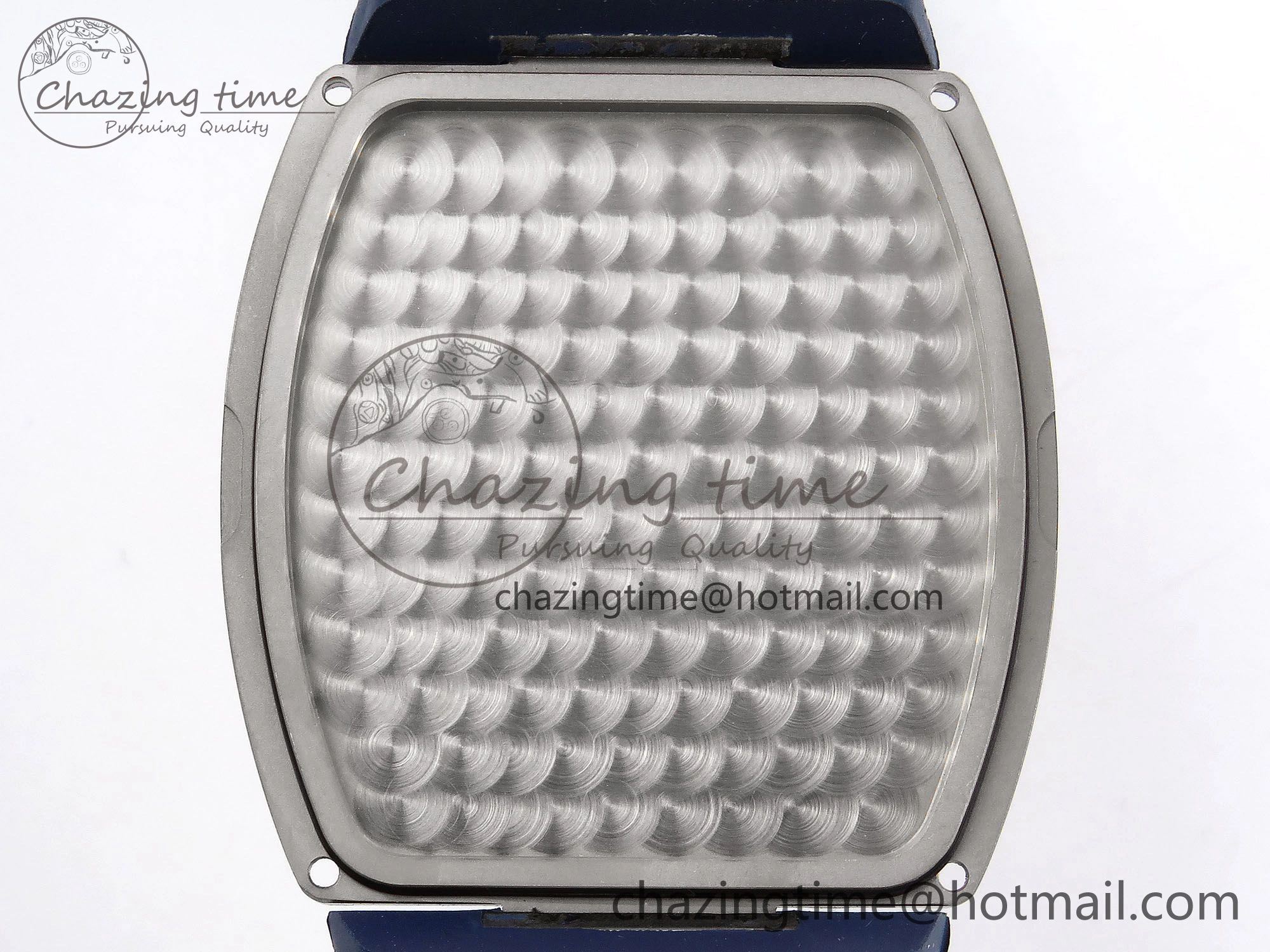 Vanguard Chrono SS Diamonds ABF 1:1 Best Edition Blue Textured Dial on Blue Leather Strap A7750