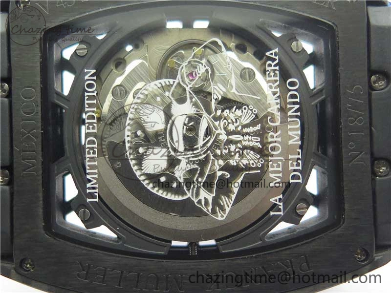 Vanguard Racing Carbon TWF Best Edition Blue Skeleton Dial on Black Rubber Strap NH35A