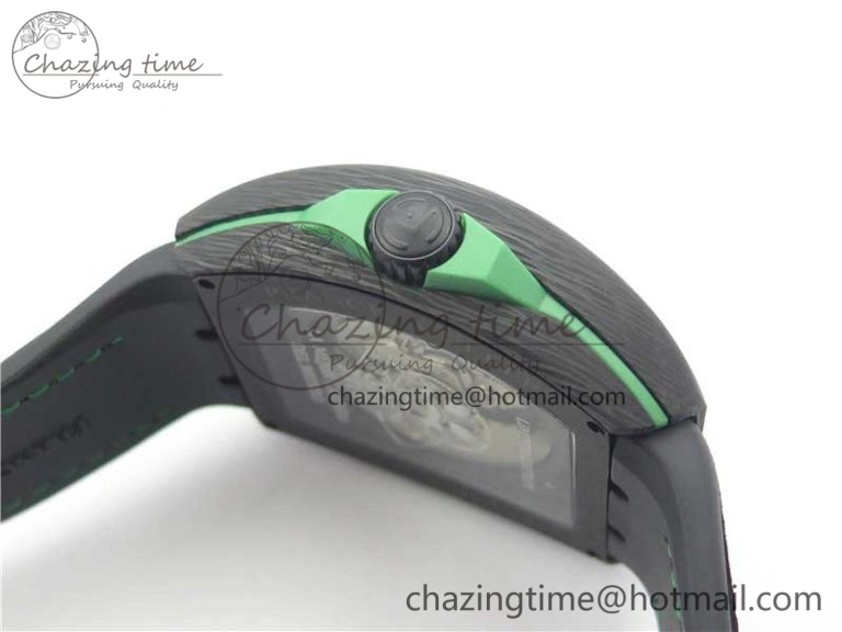Vanguard Racing Carbon TWF Best Edition Green Skeleton Dial on Black Rubber Strap NH35A