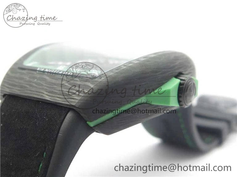 Vanguard Racing Carbon TWF Best Edition Green Skeleton Dial on Black Rubber Strap NH35A