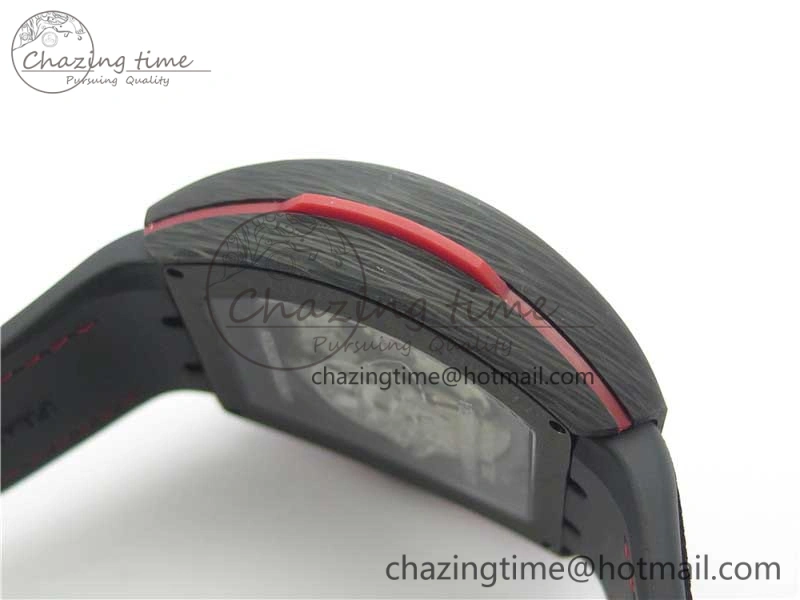 Vanguard Racing Carbon TWF Best Edition Red Skeleton Dial on Black Rubber Strap NH35A