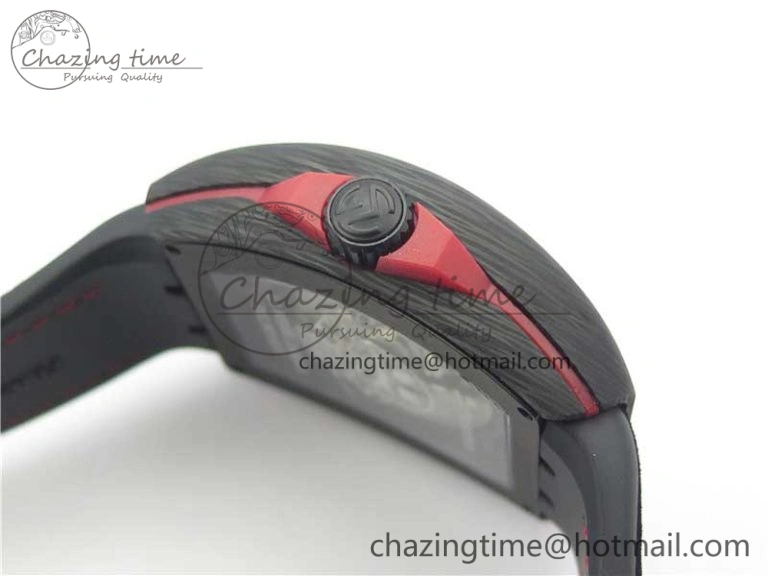 Vanguard Racing Carbon TWF Best Edition Red Skeleton Dial on Black Rubber Strap NH35A