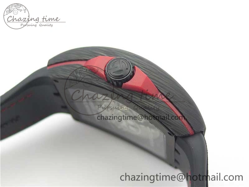 Vanguard Racing Carbon TWF Best Edition Red Skeleton Dial on Black Rubber Strap NH35A