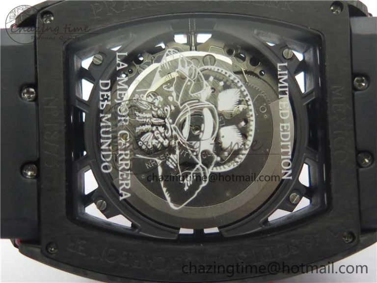 Vanguard Racing Carbon TWF Best Edition Red Skeleton Dial on Black Rubber Strap NH35A