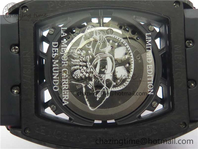 Vanguard Racing Carbon TWF Best Edition Red Skeleton Dial on Black Rubber Strap NH35A