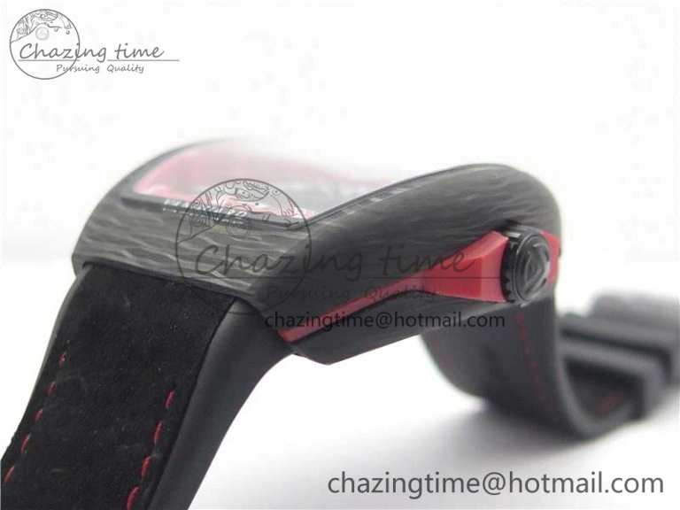 Vanguard Racing Carbon TWF Best Edition Red Skeleton Dial on Black Rubber Strap NH35A