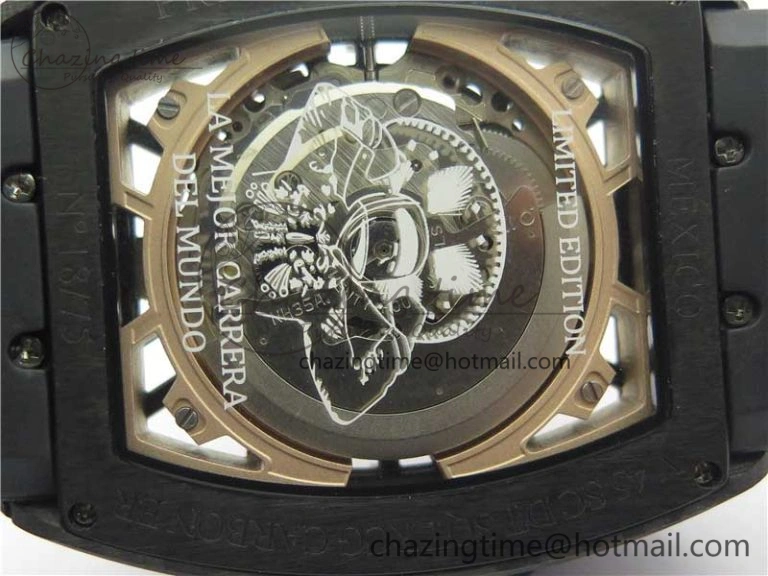 Vanguard Racing Carbon TWF Best Edition Red Skeleton Dial on Black Rubber Strap NH35A