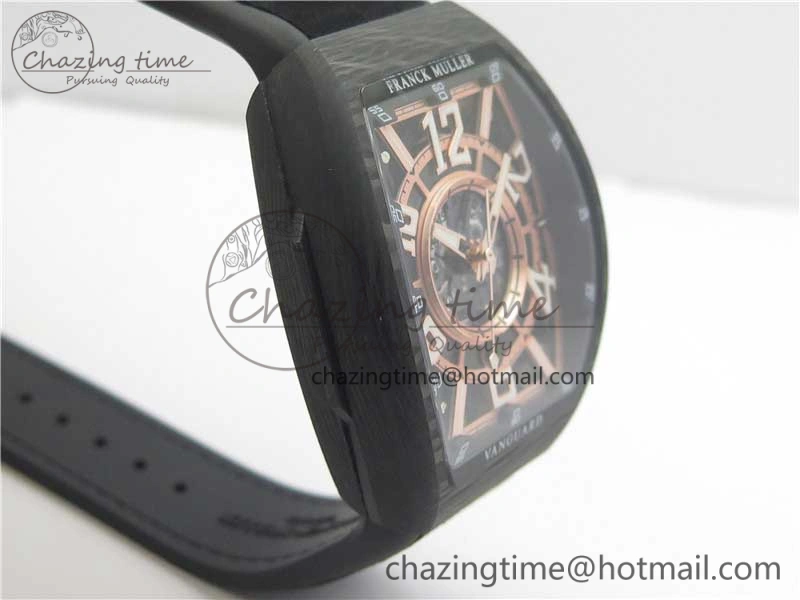Vanguard Racing Carbon TWF Best Edition Red Skeleton Dial on Black Rubber Strap NH35A