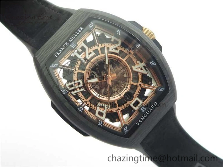 Vanguard Racing Carbon TWF Best Edition Red Skeleton Dial on Black Rubber Strap NH35A