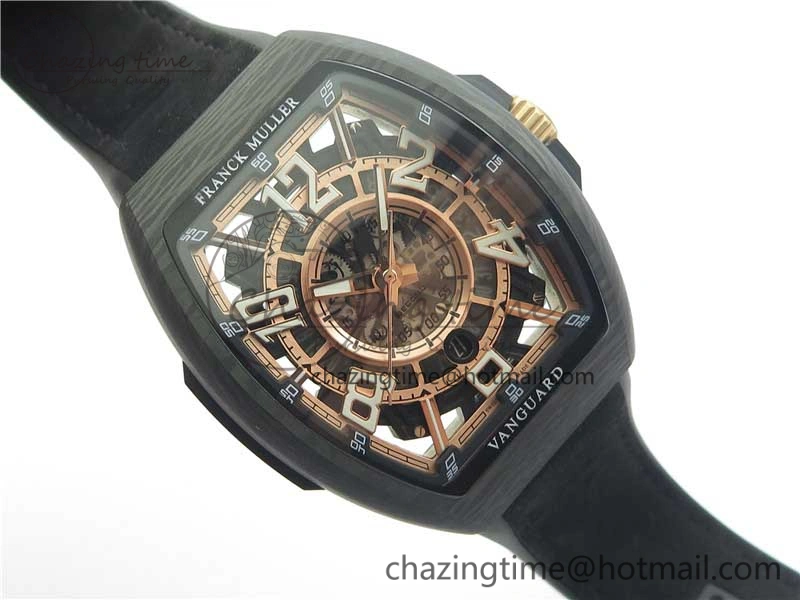 Vanguard Racing Carbon TWF Best Edition Red Skeleton Dial on Black Rubber Strap NH35A