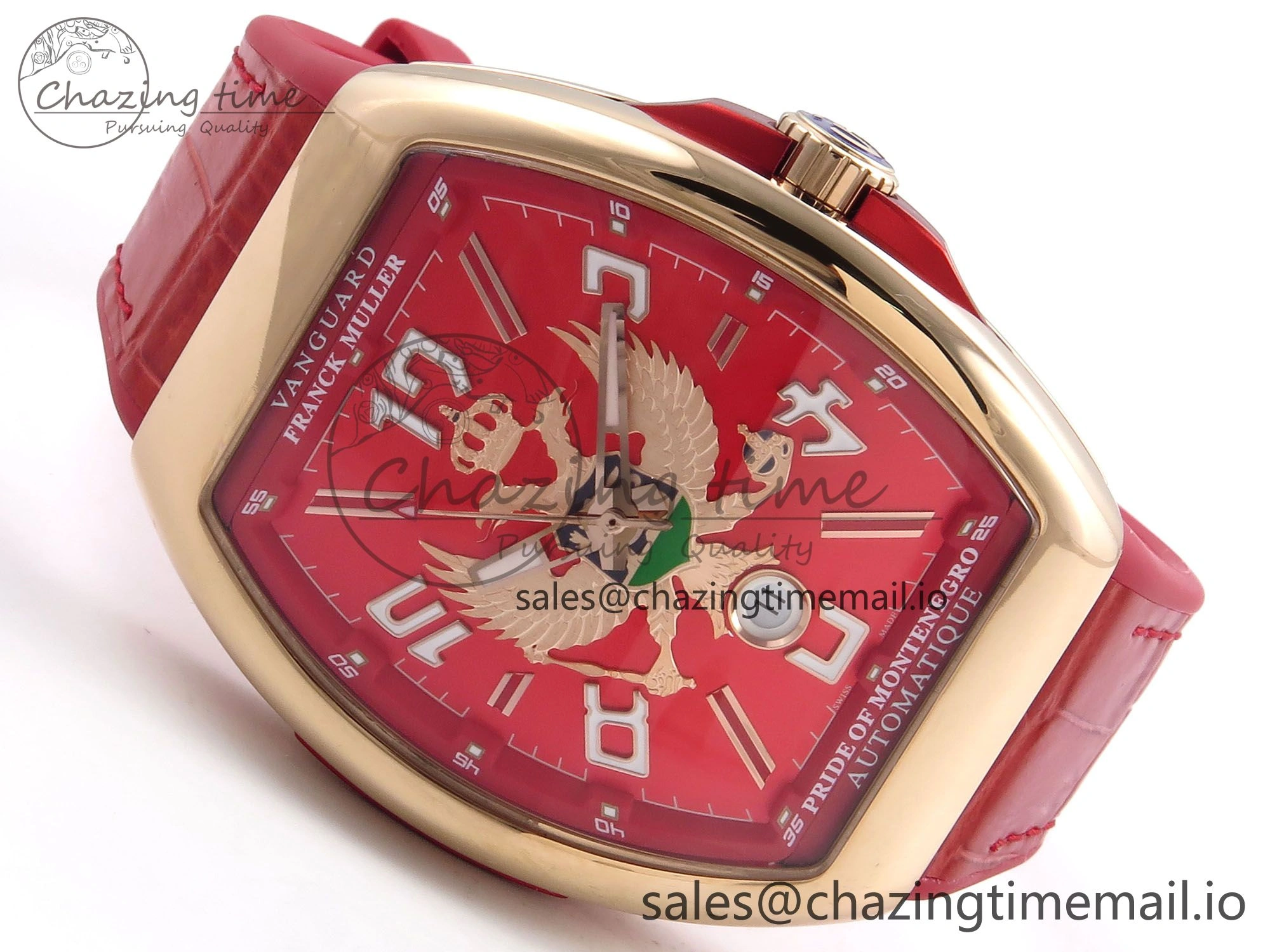 Vanguard Racing Montenegro RG ABF Best Edition Red Dial on Red Leather Strap A2824