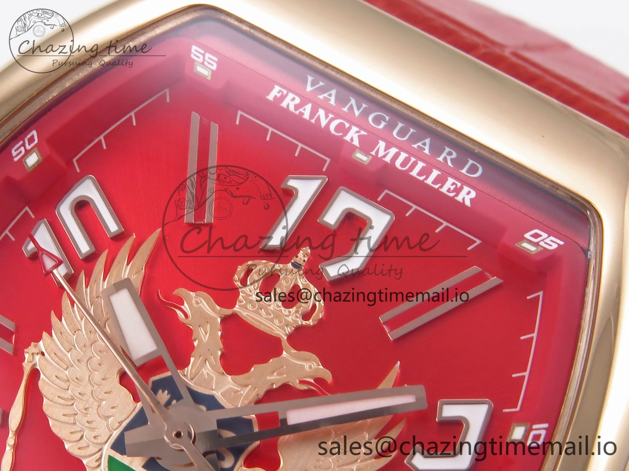 Vanguard Racing Montenegro RG ABF Best Edition Red Dial on Red Leather Strap A2824