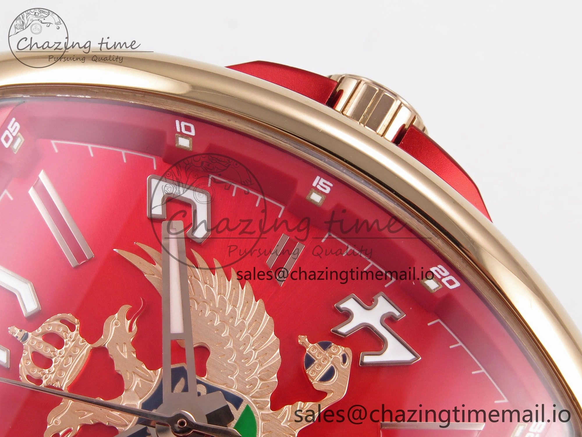 Vanguard Racing Montenegro RG ABF Best Edition Red Dial on Red Leather Strap A2824