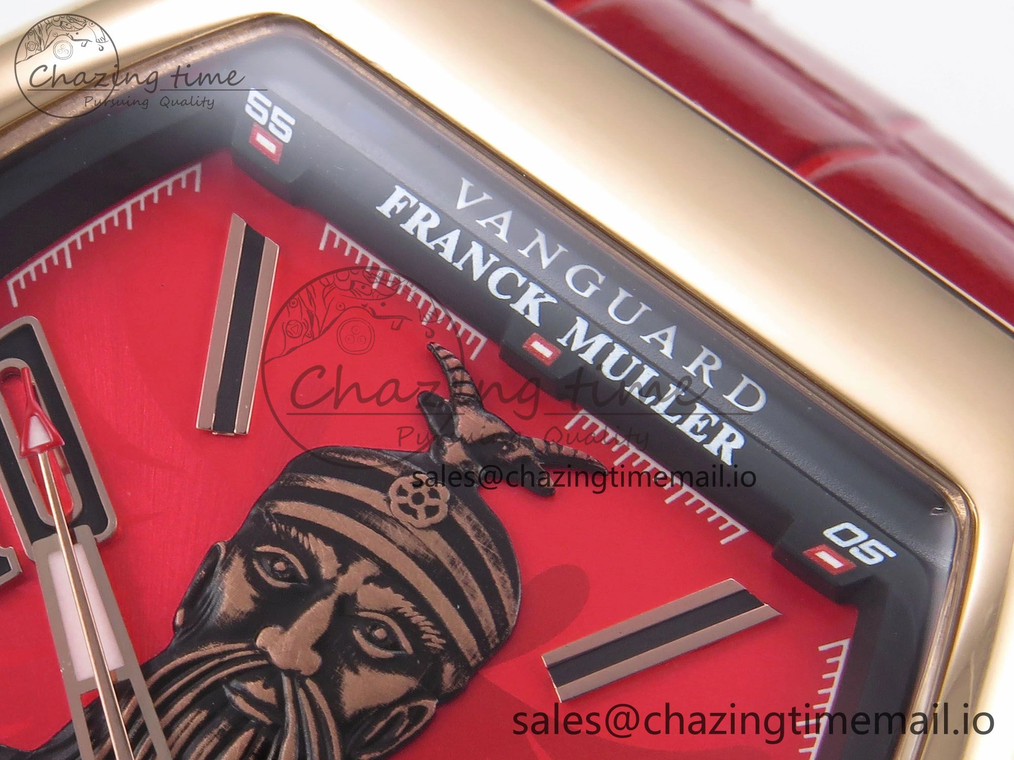 Vanguard Skenderbeu RG ABF Best Edition Red Dial on Red Leather Strap A2824