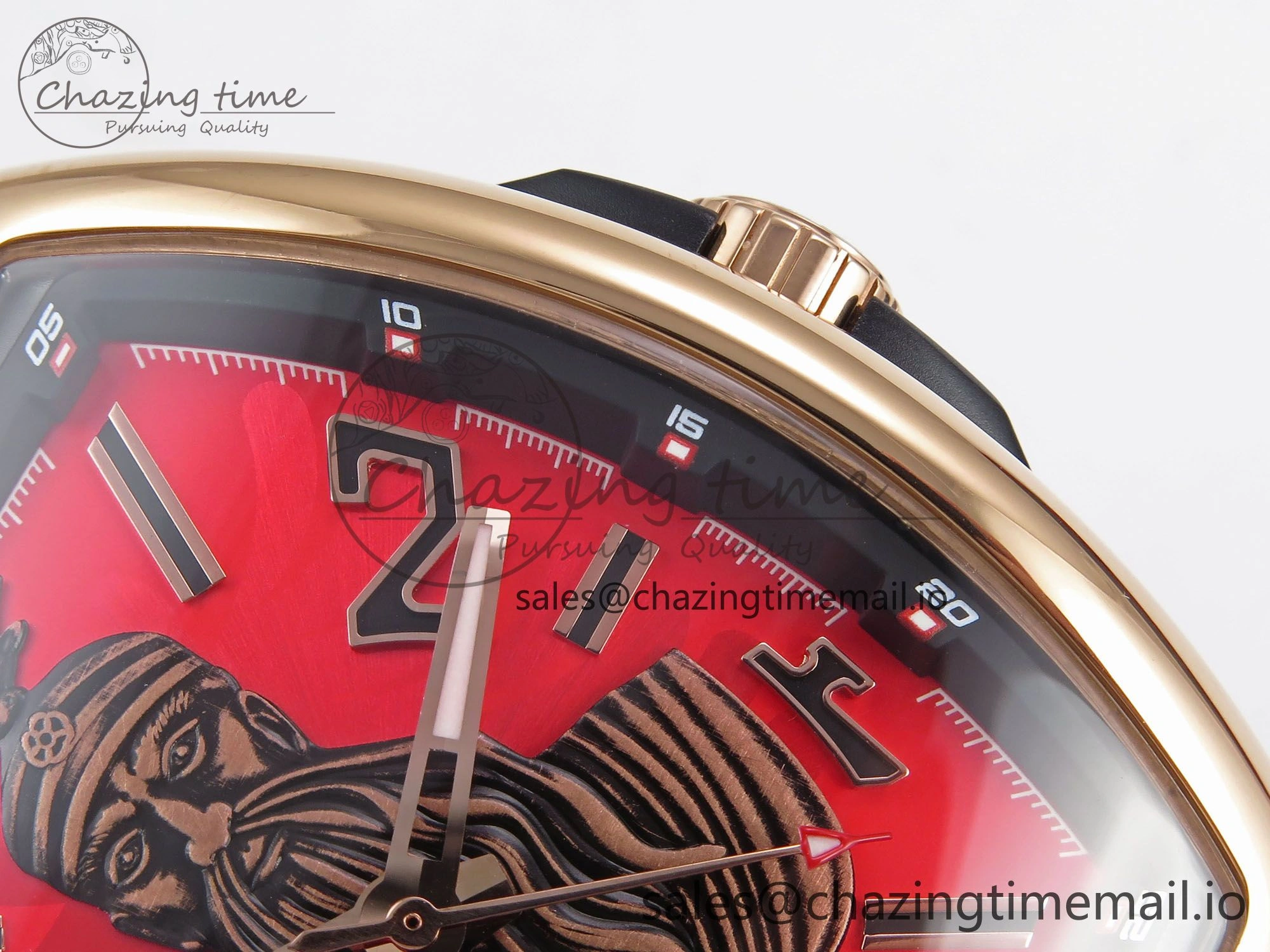 Vanguard Skenderbeu RG ABF Best Edition Red Dial on Red Leather Strap A2824