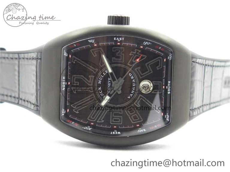 Vanguard V45 All Black DLC ZF 1:1 Best Edition Black Dial on Black Rubber Strap MIYOTA 9015