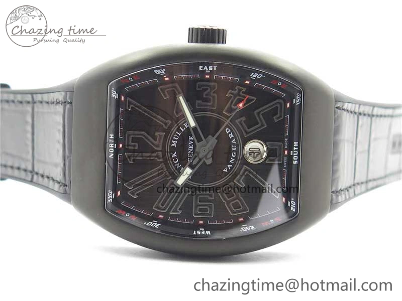 Vanguard V45 All Black DLC ZF 1:1 Best Edition Black Dial on Black Rubber Strap MIYOTA 9015