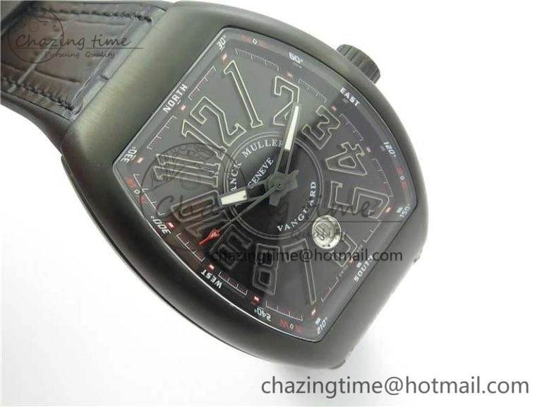 Vanguard V45 All Black DLC ZF 1:1 Best Edition Black Dial on Black Rubber Strap MIYOTA 9015