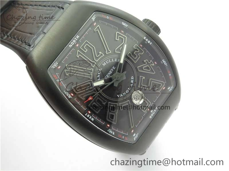Vanguard V45 All Black DLC ZF 1:1 Best Edition Black Dial on Black Rubber Strap MIYOTA 9015