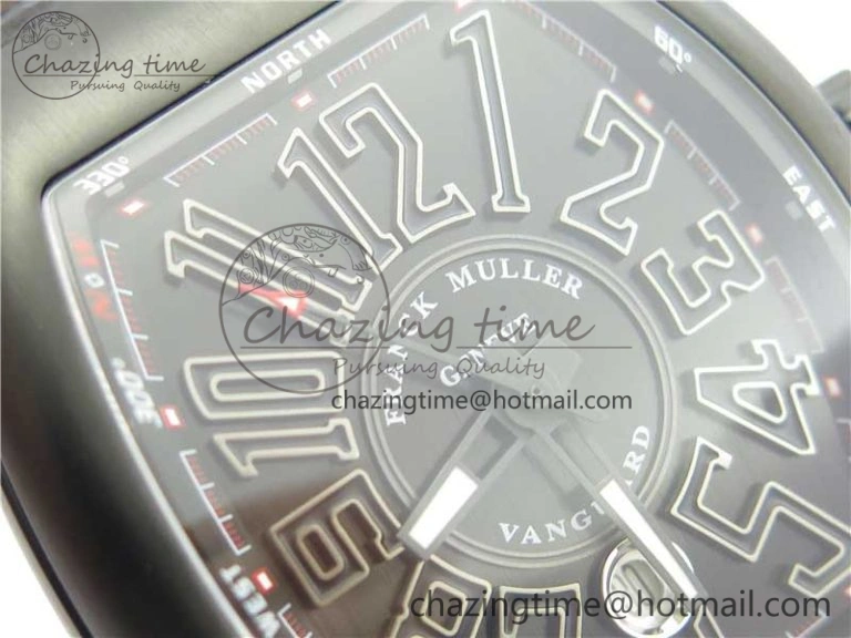 Vanguard V45 All Black DLC ZF 1:1 Best Edition Black Dial on Black Rubber Strap MIYOTA 9015