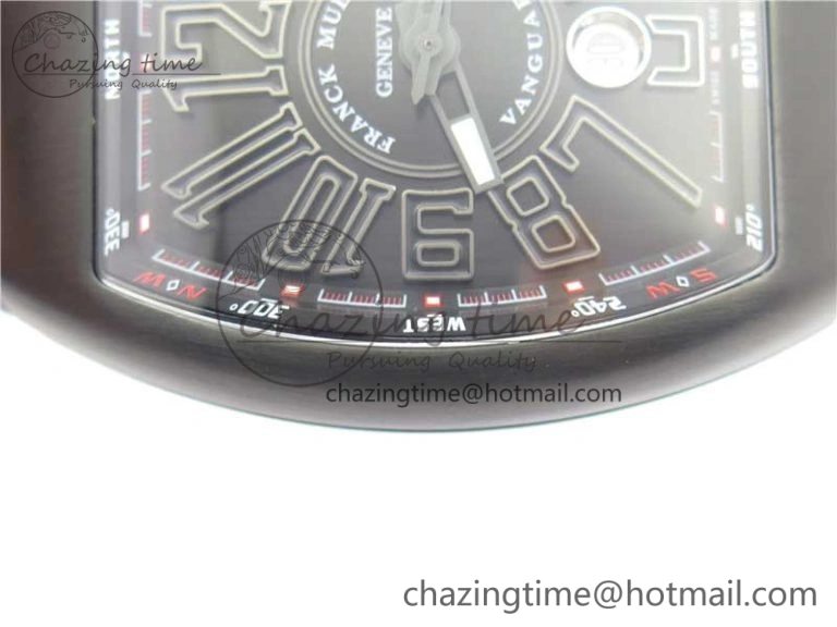 Vanguard V45 All Black DLC ZF 1:1 Best Edition Black Dial on Black Rubber Strap MIYOTA 9015
