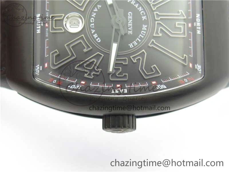Vanguard V45 All Black DLC ZF 1:1 Best Edition Black Dial on Black Rubber Strap MIYOTA 9015