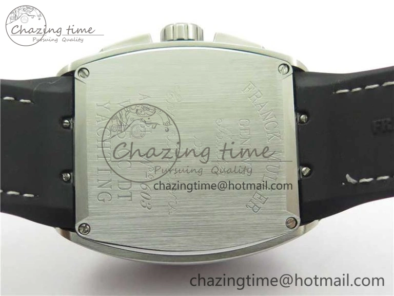 Vanguard V45 Chrono Brushed SS ABF Best Edition Black Dial on Rubber Strap A7750