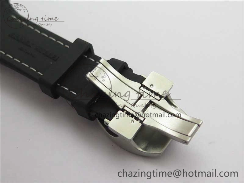 Vanguard V45 Chrono Brushed SS ABF Best Edition Black Dial on Rubber Strap A7750
