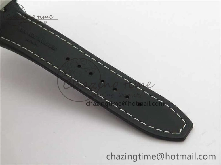 Vanguard V45 Chrono Brushed SS Pave Crystals ABF Best Edition Black Dial on Rubber Strap A7750