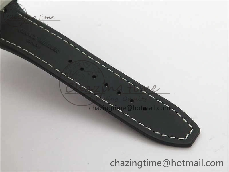 Vanguard V45 Chrono Brushed SS Pave Crystals ABF Best Edition Black Dial on Rubber Strap A7750