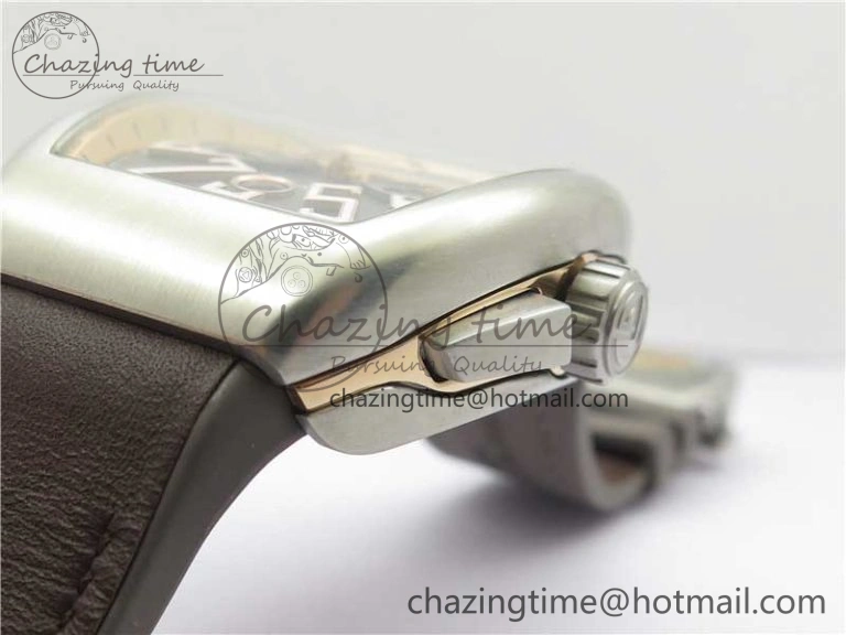 Vanguard V45 Chrono Brushed SS RG ABF Best Edition Gray Dial on Gummy Strap A7750