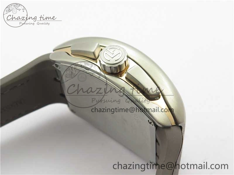 Vanguard V45 Chrono Brushed SS RG ABF Best Edition Gray Dial on Gummy Strap A7750
