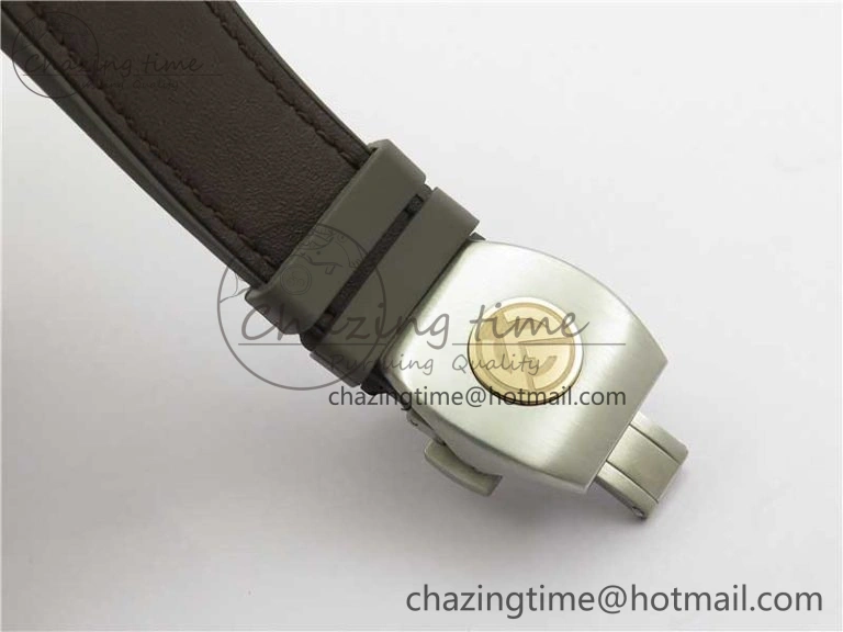 Vanguard V45 Chrono Brushed SS RG ABF Best Edition Gray Dial on Gummy Strap A7750