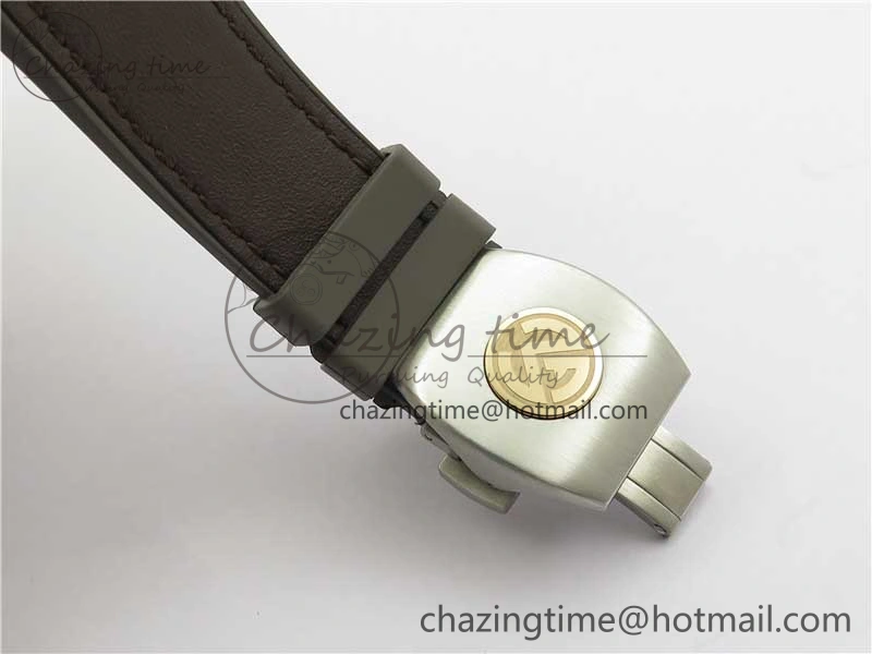 Vanguard V45 Chrono Brushed SS RG ABF Best Edition Gray Dial on Gummy Strap A7750