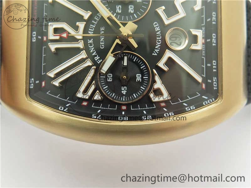 Vanguard V45 Chrono RG ABF Best Edition Black Dial on Rubber Strap A7750