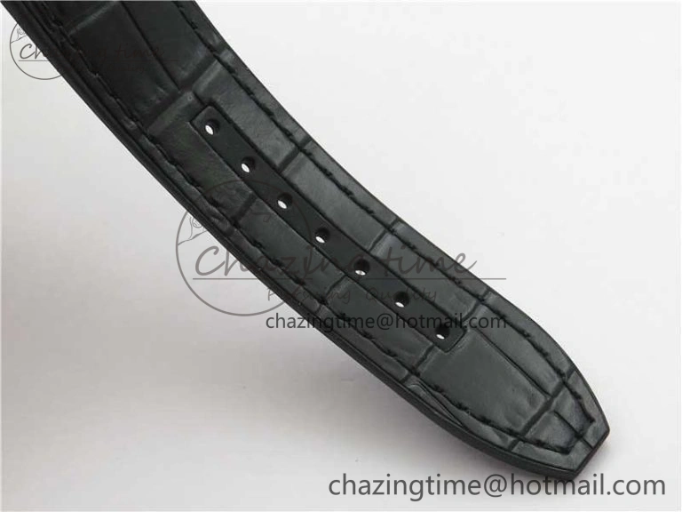Vanguard V45 Chrono RG pave crystals ABF Best Edition Black Dial on Leather Strap A7750