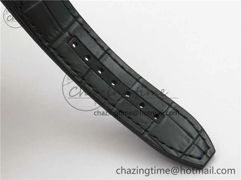 Vanguard V45 Chrono RG pave crystals ABF Best Edition Black Dial on Leather Strap A7750