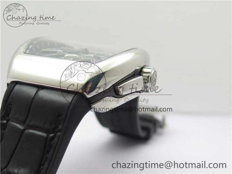 Vanguard V45 Chrono SS ABF Best Edition Black Dial Black Markers on Leather Strap A7750