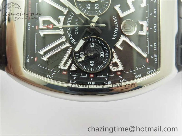 Vanguard V45 Chrono SS ABF Best Edition Black Dial on Leather Strap A7750