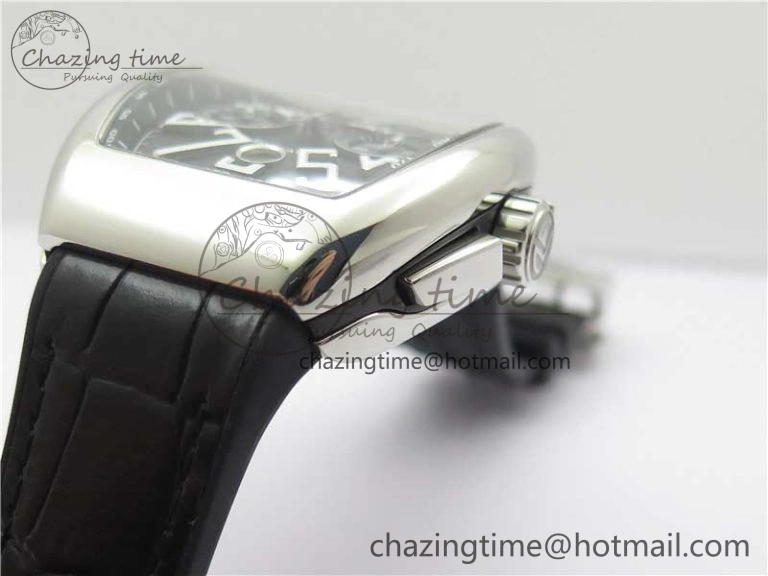 Vanguard V45 Chrono SS ABF Best Edition Black Dial on Leather Strap A7750