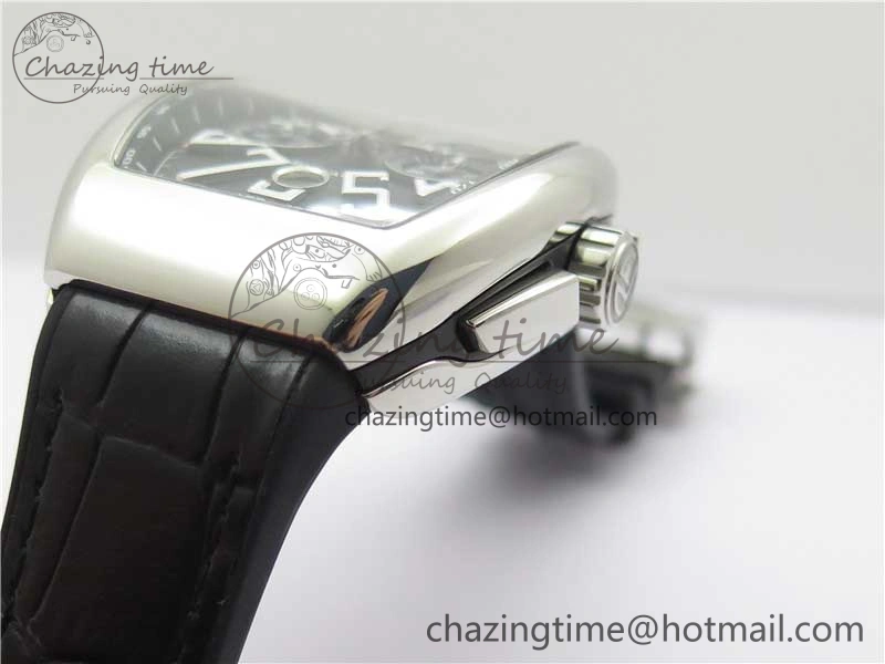 Vanguard V45 Chrono SS ABF Best Edition Black Dial on Leather Strap A7750