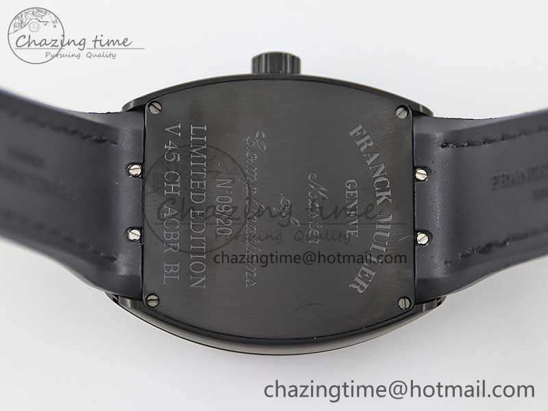 Vanguard V45 DLC ABF 1:1 Best Edition Black Textured Dial on Black Rubber Strap MIYOTA 9015