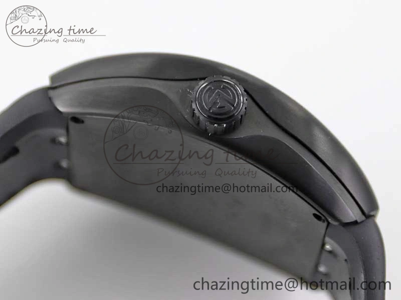 Vanguard V45 DLC ABF 1:1 Best Edition Black Textured Dial on Black Rubber Strap MIYOTA 9015
