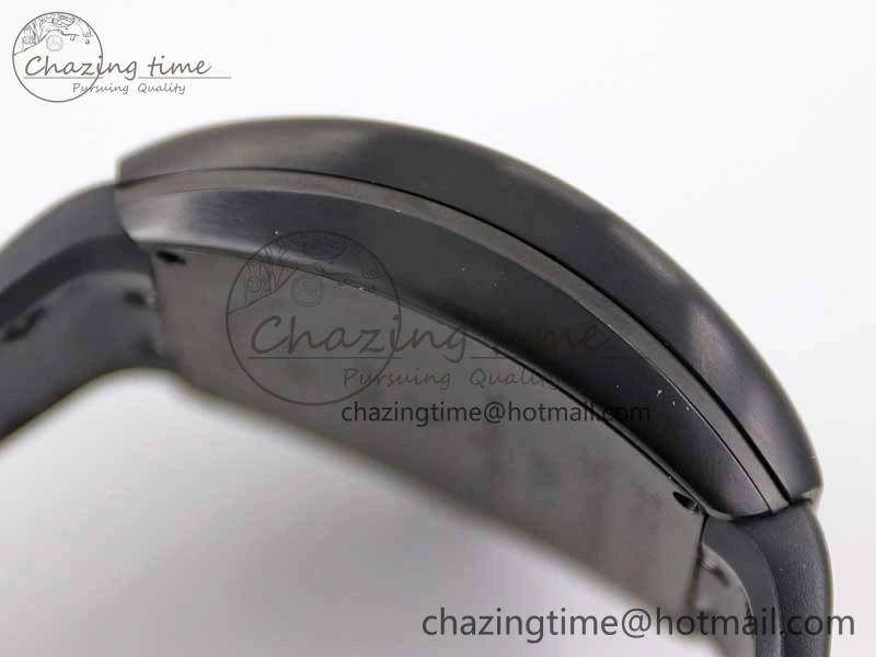 Vanguard V45 DLC ABF 1:1 Best Edition Black Textured Dial on Black Rubber Strap MIYOTA 9015