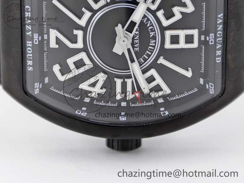 Vanguard V45 DLC ABF 1:1 Best Edition Black Textured Dial on Black Rubber Strap MIYOTA 9015