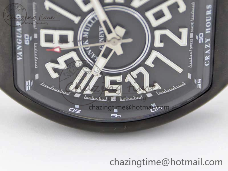 Vanguard V45 DLC ABF 1:1 Best Edition Black Textured Dial on Black Rubber Strap MIYOTA 9015